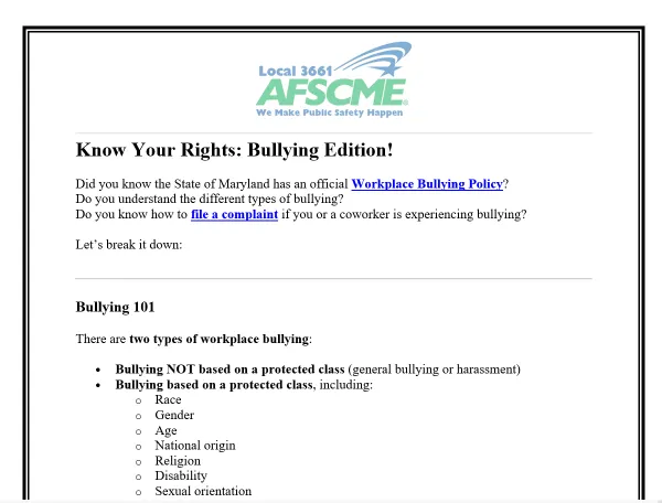Bullying Fact Sheet